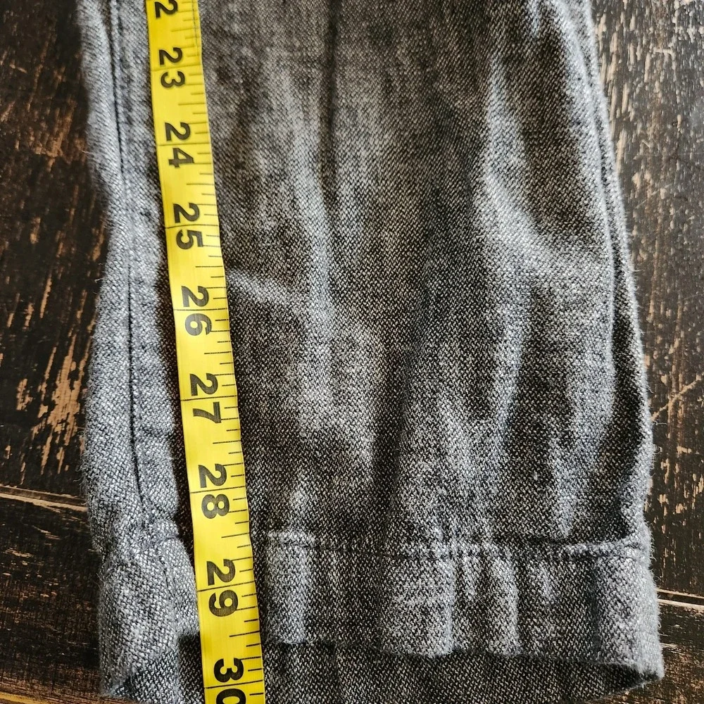 Banana Republic Linen‎ Blend Pants 36x29 Athletic Fit Gray Pull on Drawstring
